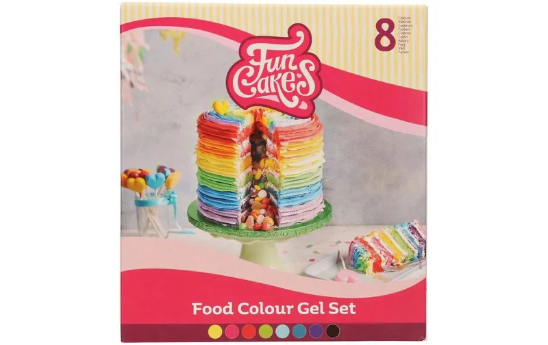 Funcakes Lebensmittelfarben-Set 8 pieces, mehrfarbig