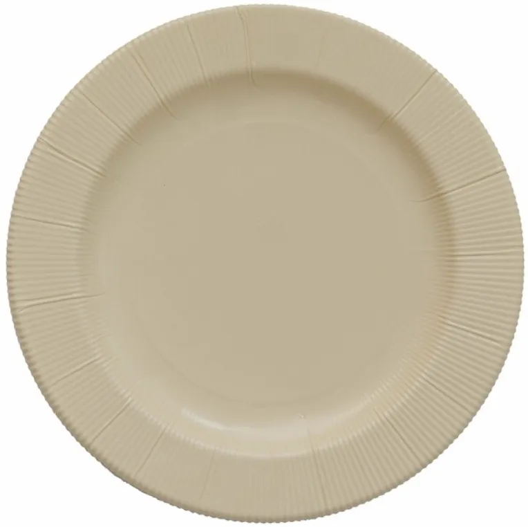 Einweg Teller 8 Stk. creme