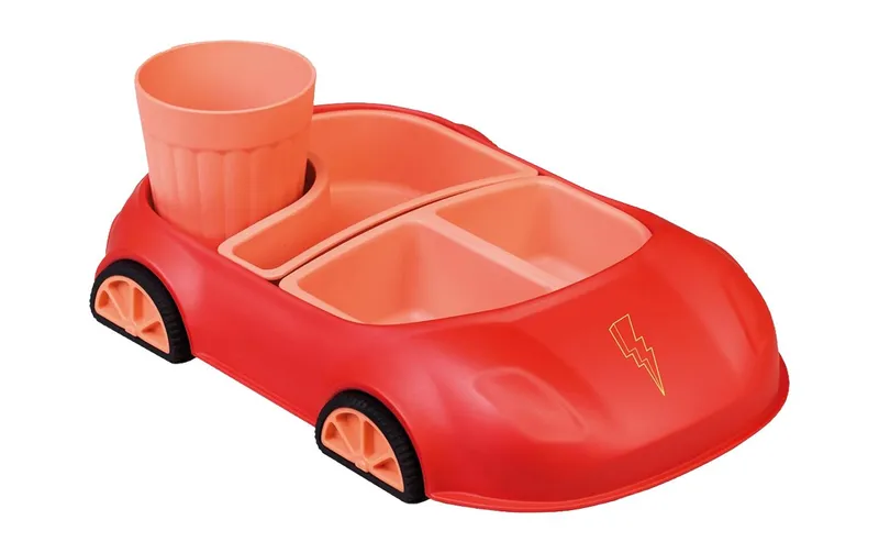 BioLoco Kindergeschirrset Car red lightning