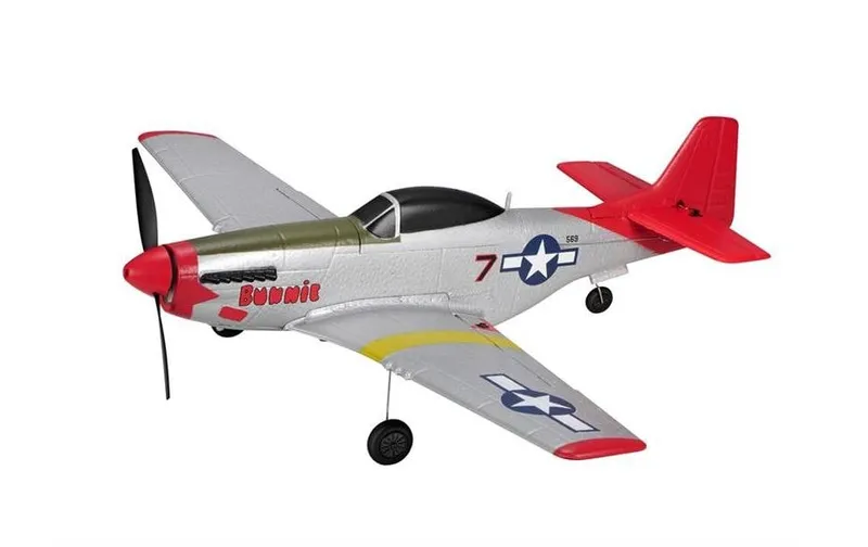 TOP-RC Warbird Mini P51D 450 mm, rosso, RTF