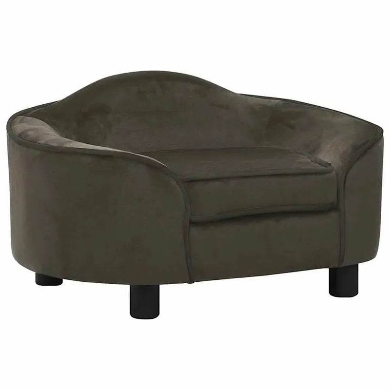Hundesofa Dunkelgrau 67x47x36 cm Plüsch