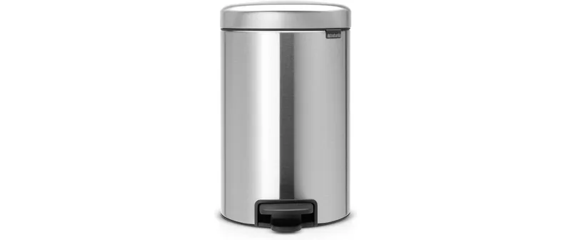 Brabantia Treteimer NewIcon Fingerprint Proof 12 l, Silber matt