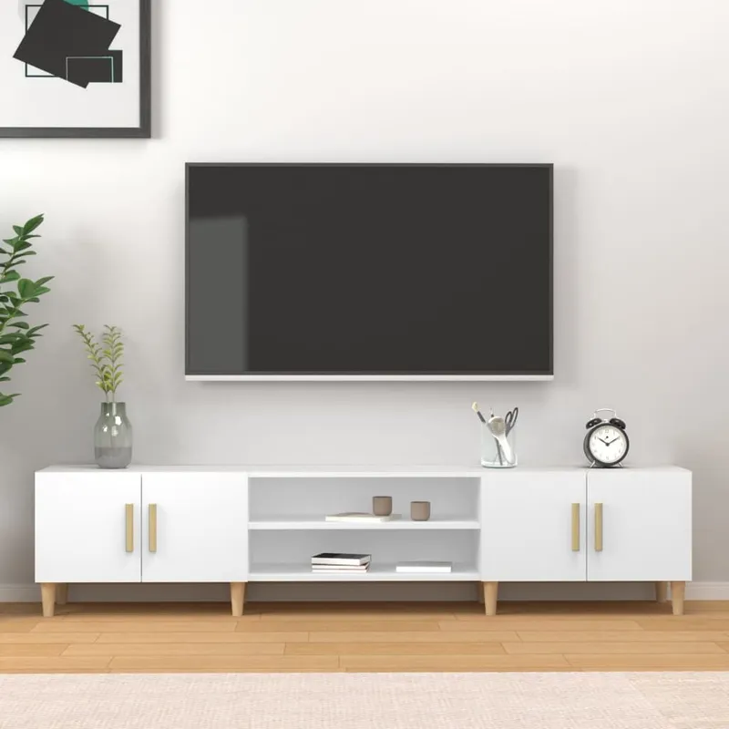 TV-Schrank Weiß 180 x 31,5 x 40 cm Holzwerkstoff