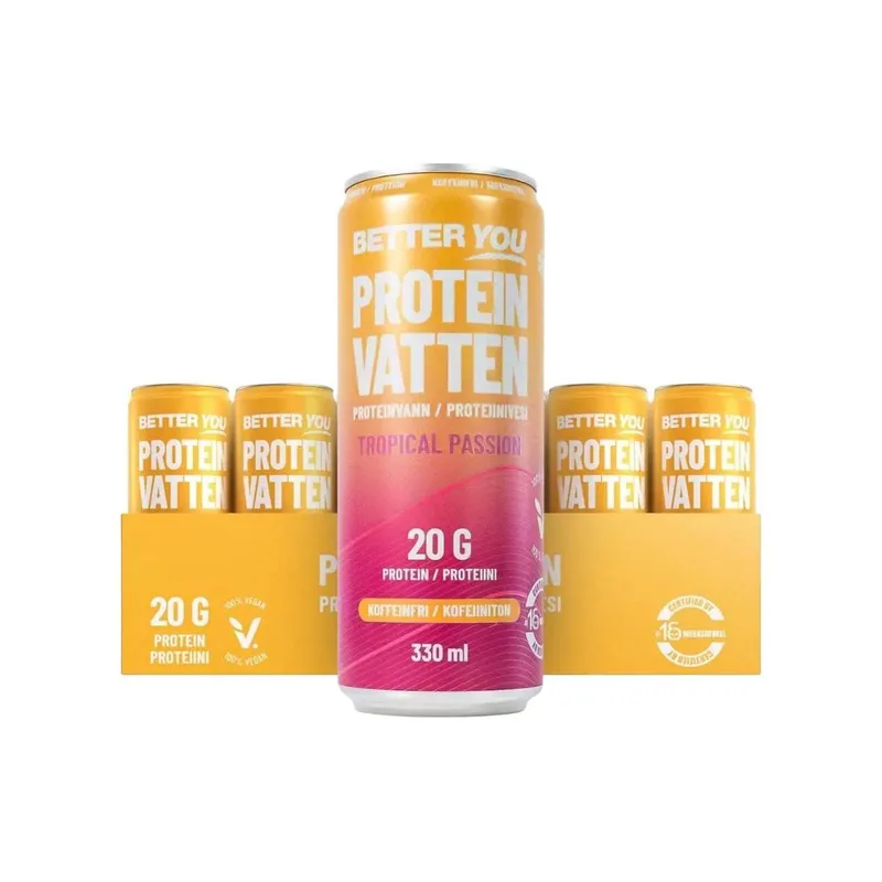Better You Soda Vegan Protein Soda Tropical Passion 24 x 330 ml