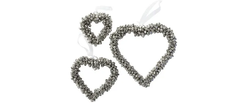 Boltze Weihnachtsschmuck Glöckchen 3 pièces, Silber
