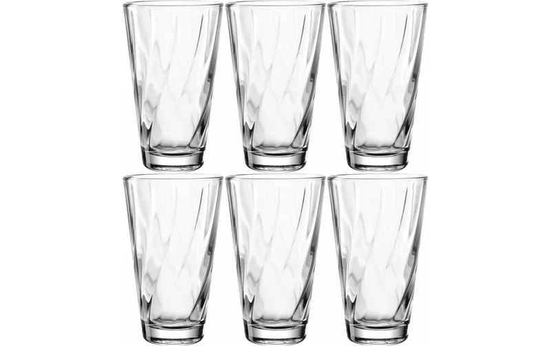 LEONARDO Trinkglas Twist 300 ml, 6 Stück, Transparent