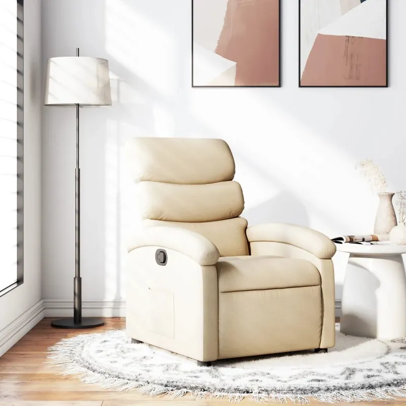 Relaxsessel, cremefarbener tessuto