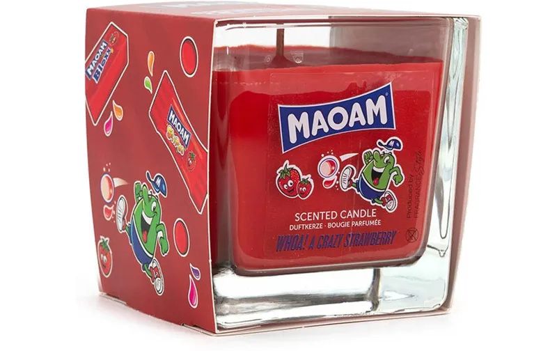 balthasar Duftkerze Maoam Crazy Strawberry 8 x 8 cm, 200 gr