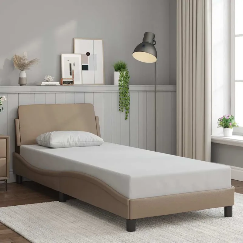 Bettgestell "Dover" Cappuccino-marrone 90x190 cm Kunstleder