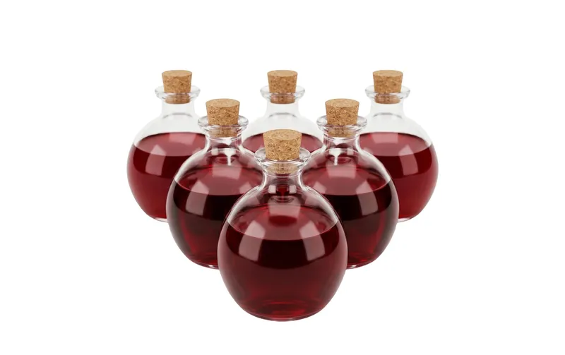 relaxdays Fiaschetta in vetro da 260 ml, confezione di 6 pezzi