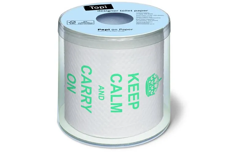Paper + Design Toilettenpapier Keep calm 1 Rollen, 3-lagig, multicolour