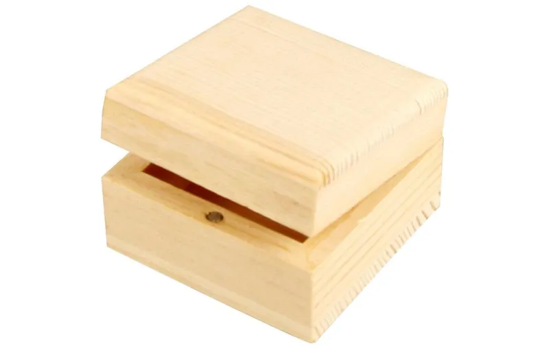 Creativ Company Holzkiste 6 x 6 x 3.5 cm, 1 pieces