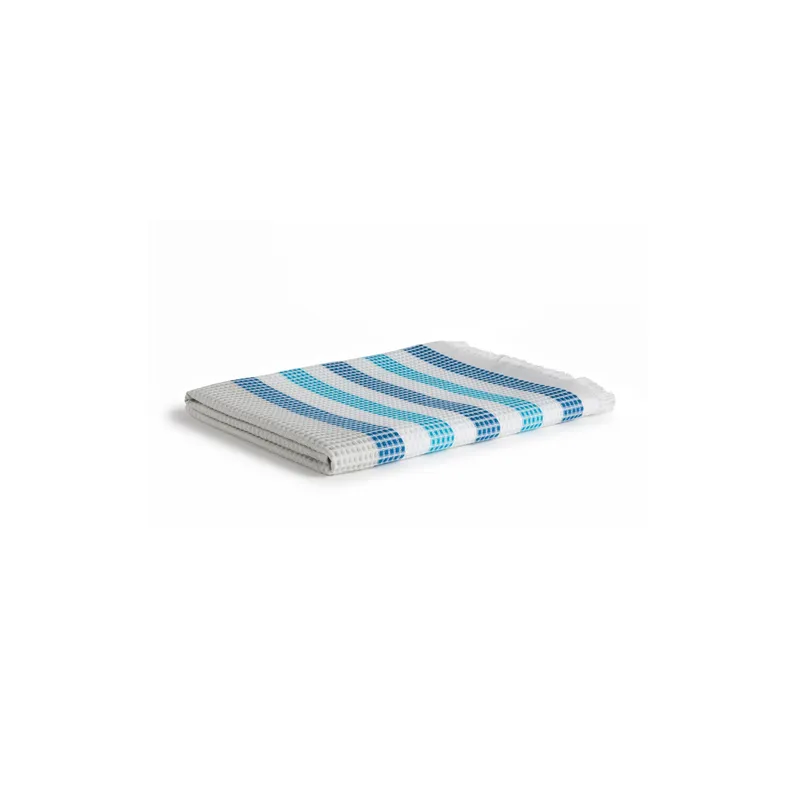 Möve Strandtuch Summer Daylight White 90 x 180 cm, Blue/Sea