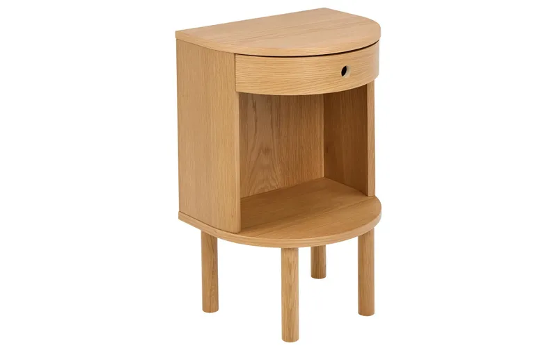 AC Design Nachttisch Paron Hellbraun, 40 x 31.5 x 60 cm