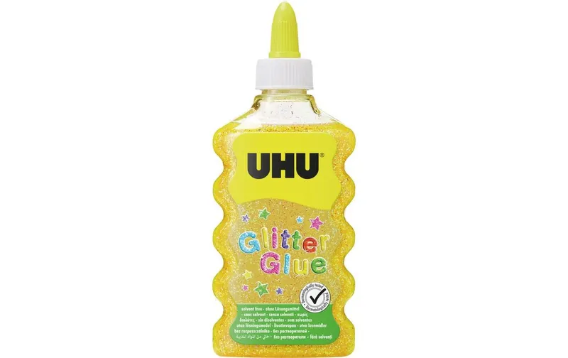 UHU Bastelkleber Glitter Glue Maxi 177 ml Gold