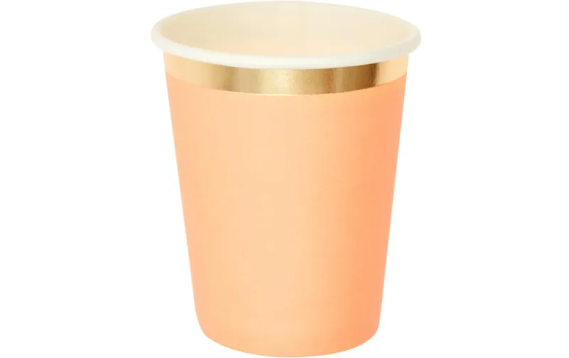 Rico Design Einwegbecher 250 ml 10 pièces, Aprikose/Gold