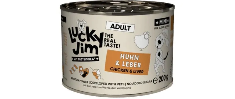 Lucky Jim Nassfutter Mini Adult Huhn und Leber 200 g