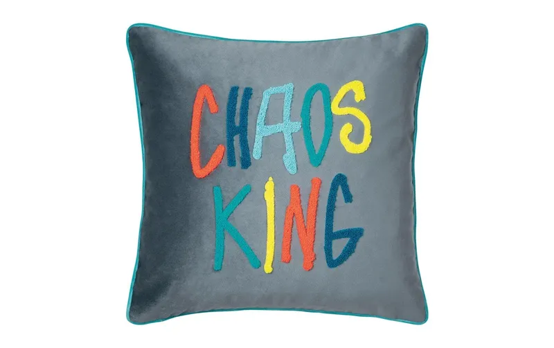 pad Kissen Letters Chaos King grey 40 x 40 cm