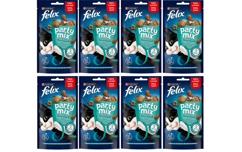 Felix Katzen-Snack Party Mix Seaside 8 x 60 g
