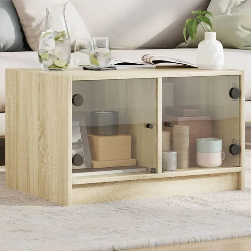Couchtisch con vetrotüren rovere Sonoma 68x50x42 cm