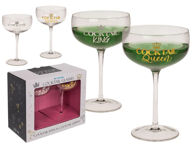 Cocktailglas Set King & Queen