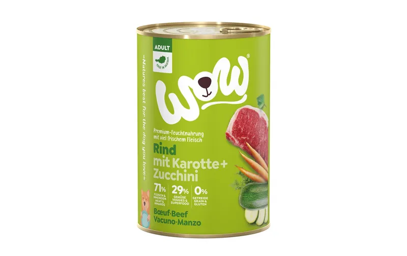 WOW Nassfutter Adult Rind, 400 g