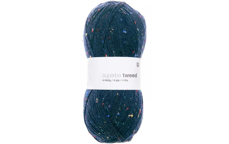 Rico Design Wolle Soft Tweed pour Socken 4-fädig, 100 g, Marineblau
