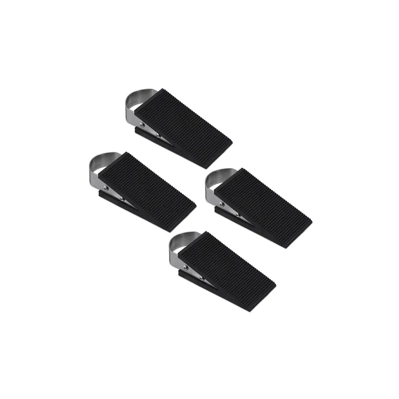 relaxdays Türstopper Kunststoff Edelstahl Schwarz Silber