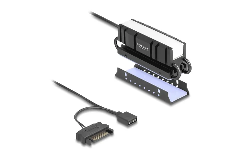 Delock M.2-Kühlkörper pour SSD 2280 avec RGB LED Beleuchtung