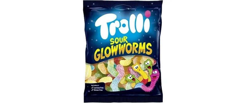 Trolli Gummibonbons Saure Glühwürmchen 100 g