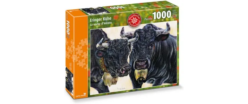 Carta.Media Puzzle with 1000 Teilen Eringer Kühe