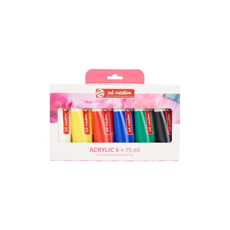 Talens Acrylfarbe 6er Set, multicolore