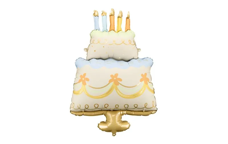 Partydeco Folienballon Kuchen, 55 x 75 cm, 1 pièces