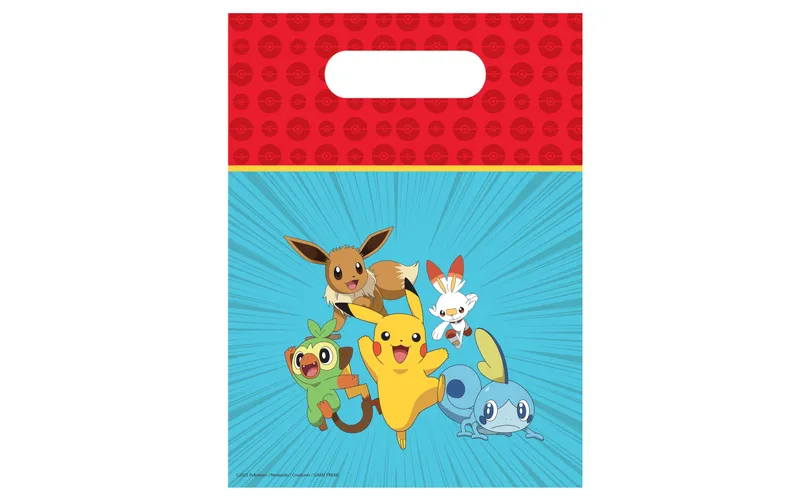 We fiesta Party Geschenktasche Pokémon 6 pezzi, multicolore
