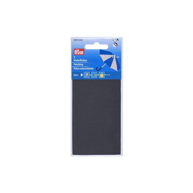 Prym Flickfabric 6.5 x 14 cm, Nylon, Antrazit