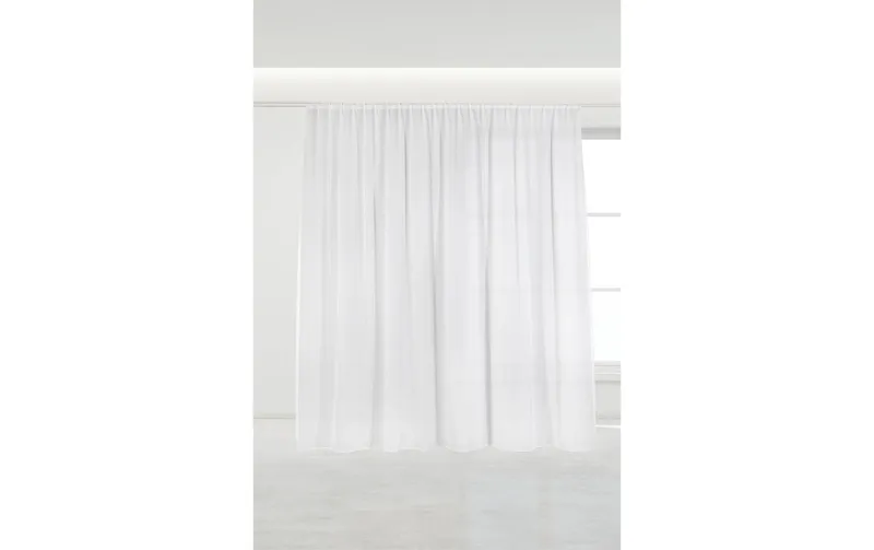 Casa Leon Tagvorhang mit Faltenband Wiola 300 cm x 245 cm, blanc