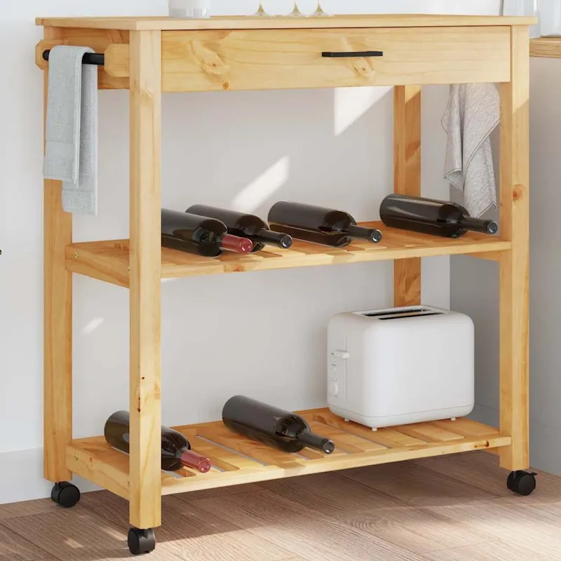 Küchenwagen MONZA 84x40x88,5 cm legno massiccio pino