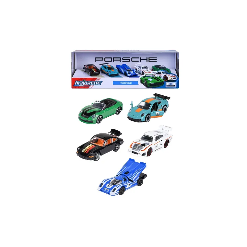Majorette Auto Porsche 5 pieces, 1:64