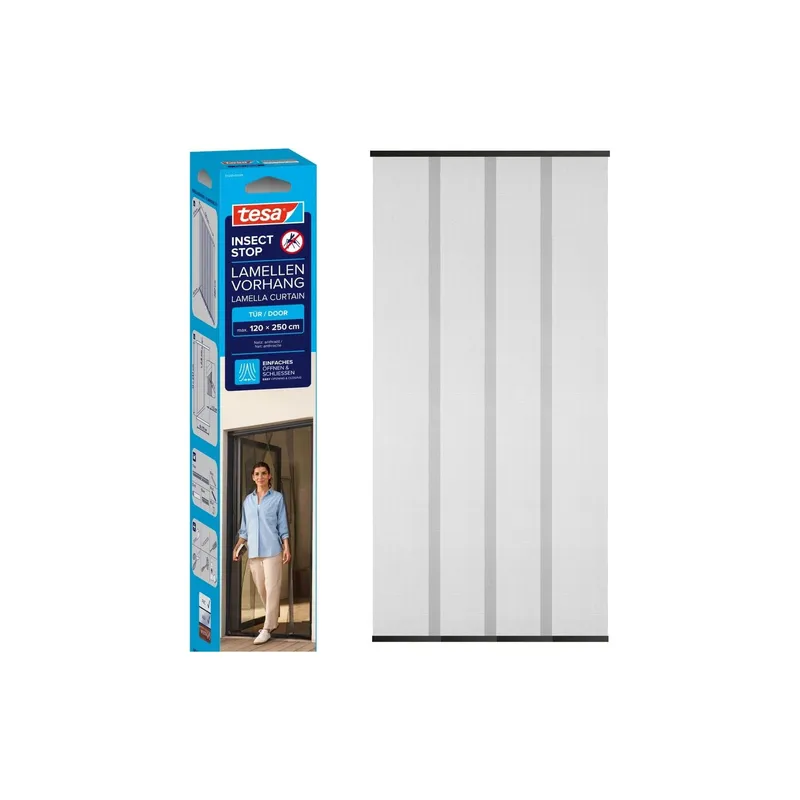 tesa Fliegengitter Insect Stop Lamellentür Standard, 1.2 x 2.5 m