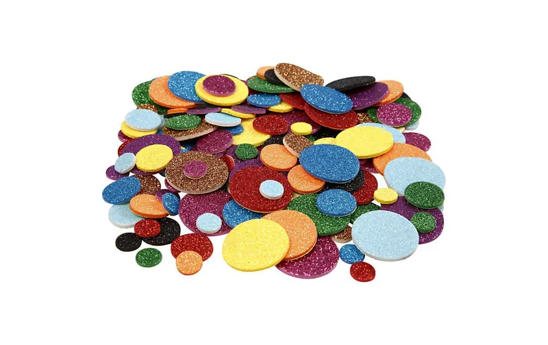 Creativ Company Moosgummi-Stanzteile Kreise 1000 pièces, multicolore