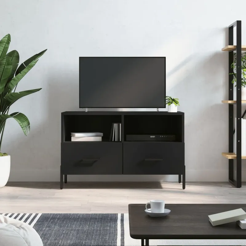 TV-Schrank nero 80x36x50 cm derivato del legno