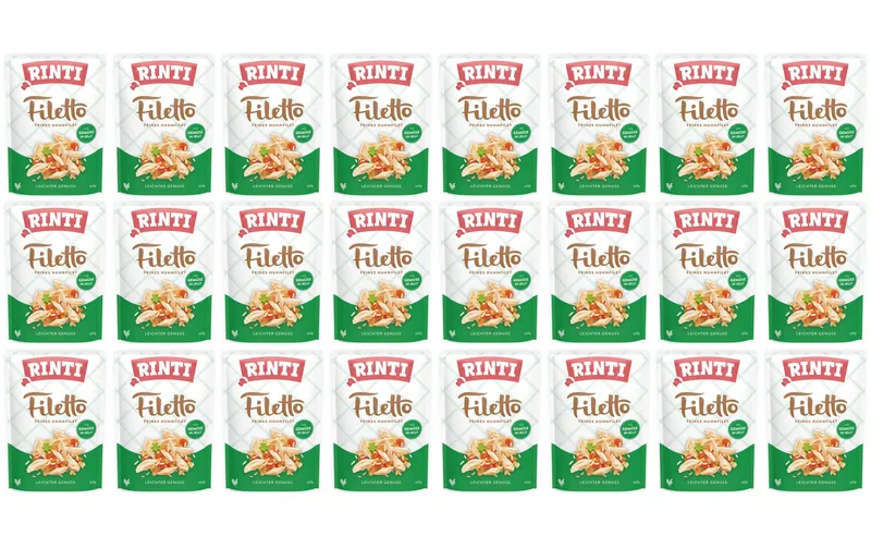 Rinti Nassfutter Filetto Huhn + Gemüse in Jelly, 24 x 100 g