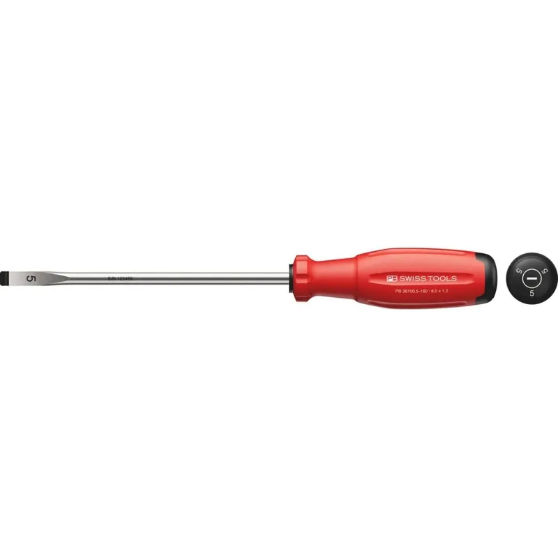 PB Swiss Tools Schlitz-Schraubenzieher 38100 SwissGrip Evo 8 mm x 160 mm