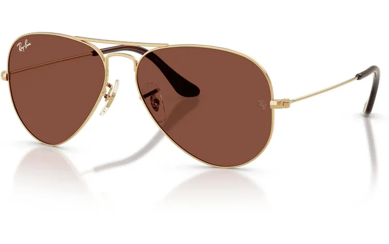Ray-Ban Sonnenbrille Aviator Large Metal Arista, Gold/rosso