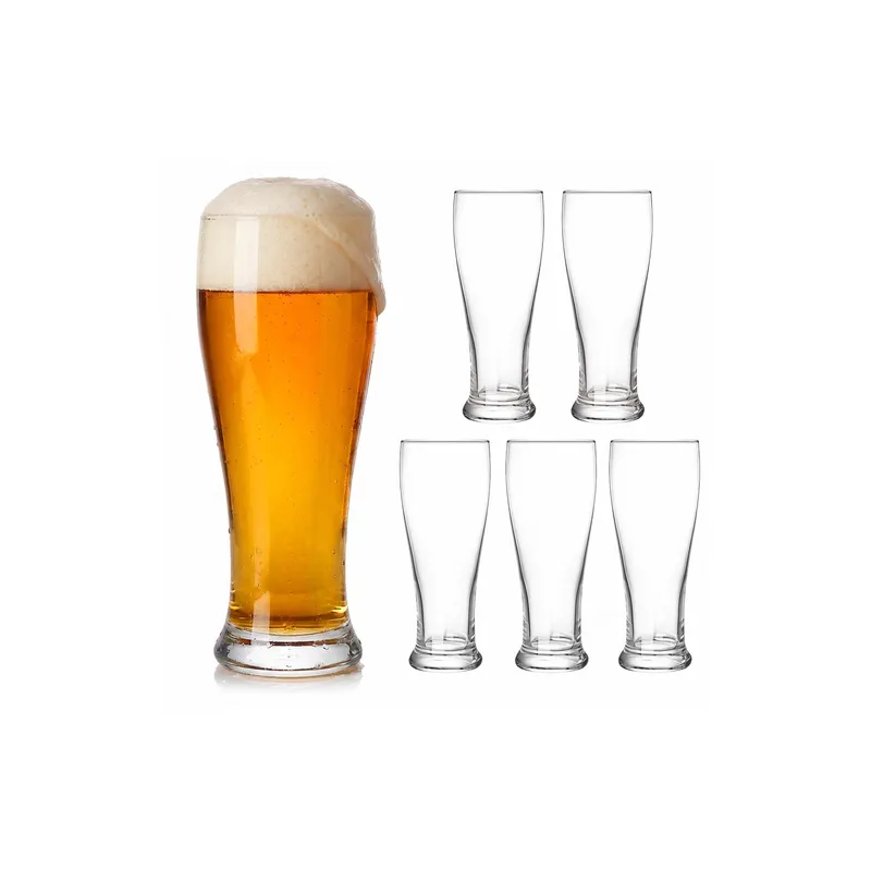 relaxdays Bierglas 460 ml, 6 Stück, Transparent