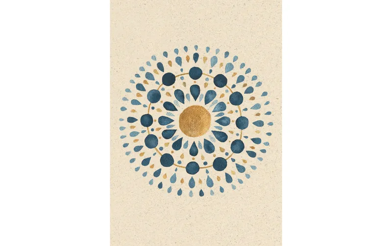 naturel Verlag Motivkarte Mandala bleu 17.5 x 12.2 cm