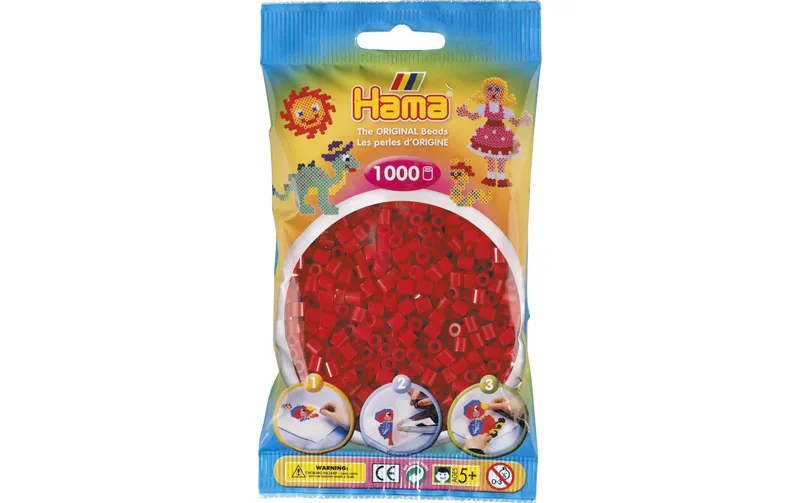 Hama Bügelperlen midi 1000 Stück, Rot