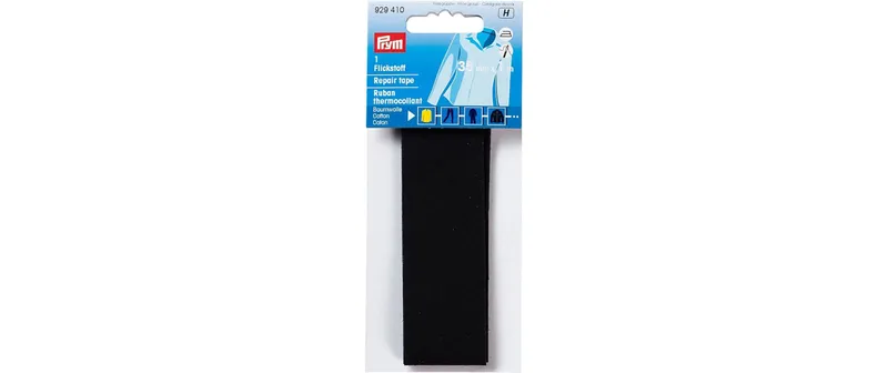 Prym Flicktissu 3.5 x 100 cm, aufbügelbar, noir