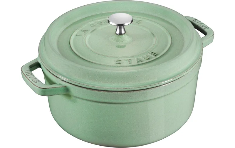 Staub Bräter Cocotte 26 cm, Salbeigrün, 5.2 l