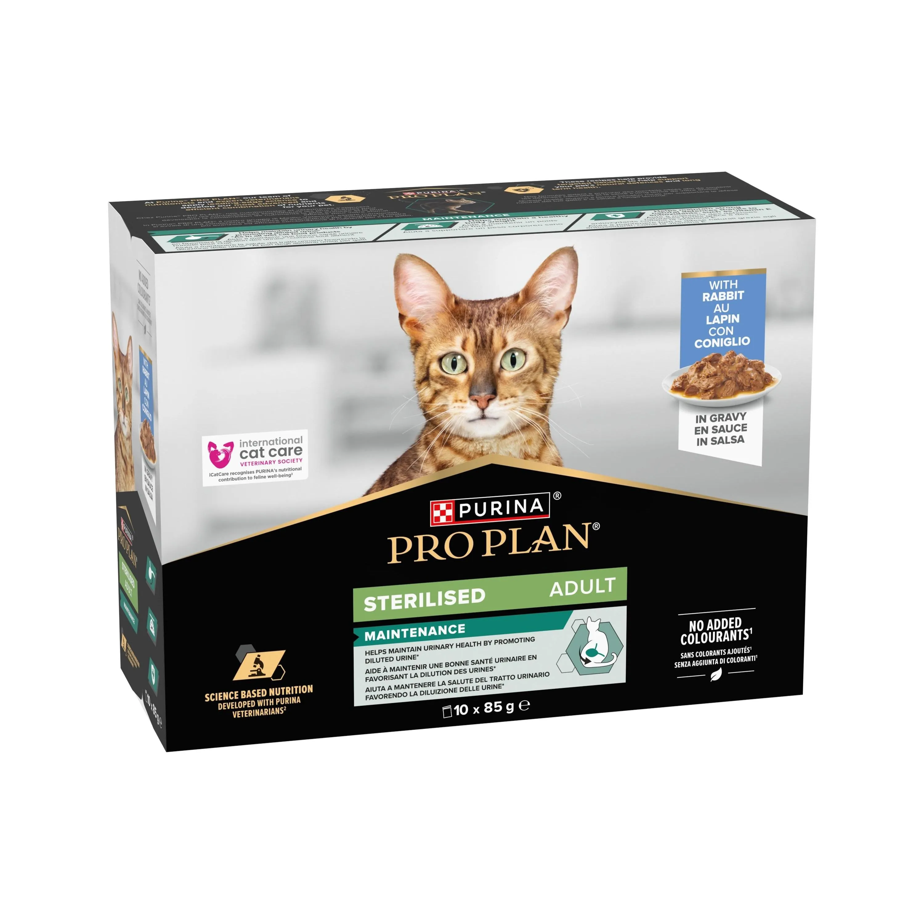 Purina Pro Plan Nassfutter Sterilised, Kaninchen, 10 x 85 g